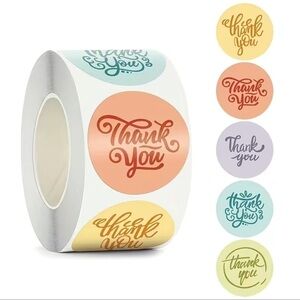 5/$20‎ thank you stickers 500ct-1 inch